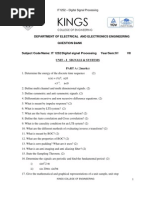 Digital Signal Processing - Department of Electrical and Electronics Engineering