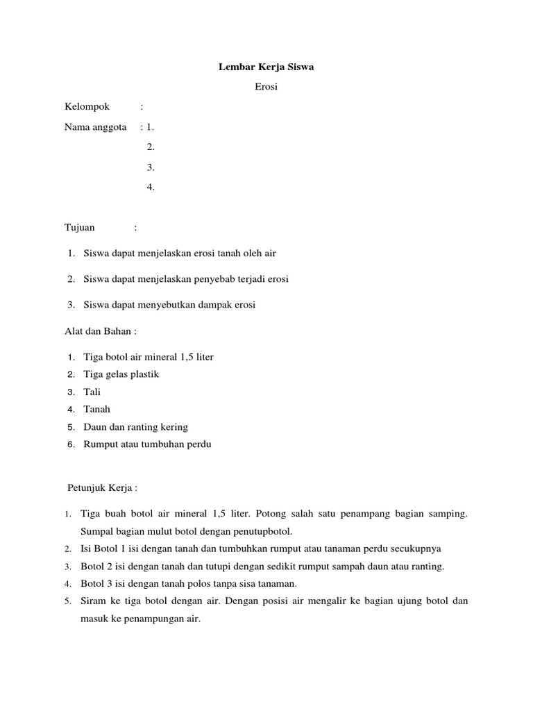 Lembar Kerja Siswa | PDF