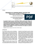 Strategies For Marketing Library Services and Information Products in Nigeria PDF
