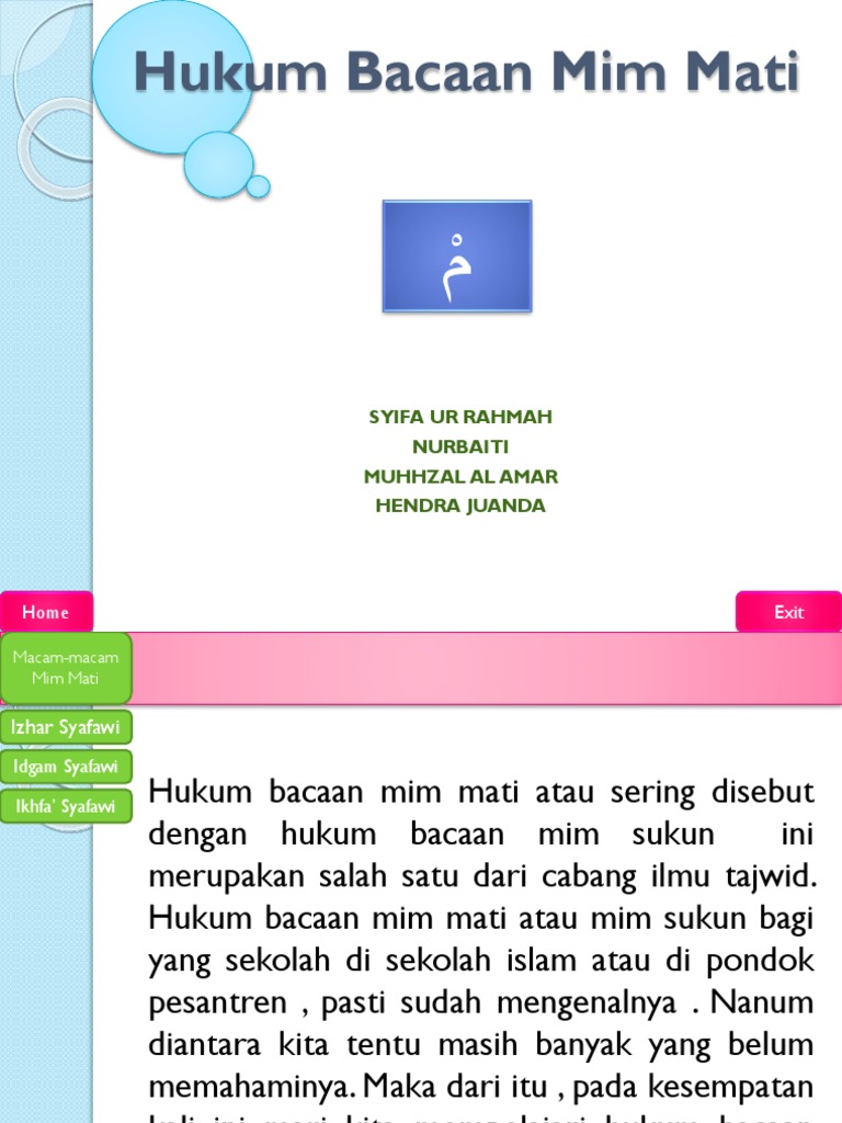 Contoh Ikhfa Syafawi - Simak Gambar Berikut