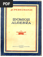 J. Perelmanas Įdomioji Algebra, 1952