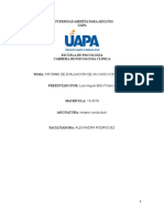 Evaluación de caso de ansiedad en estudiante universitario