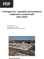 A Garagem Sul - Exposições de Arquitetura