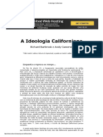 A Ideologia Californiana e a visão utópica dos hippies da década de 1960