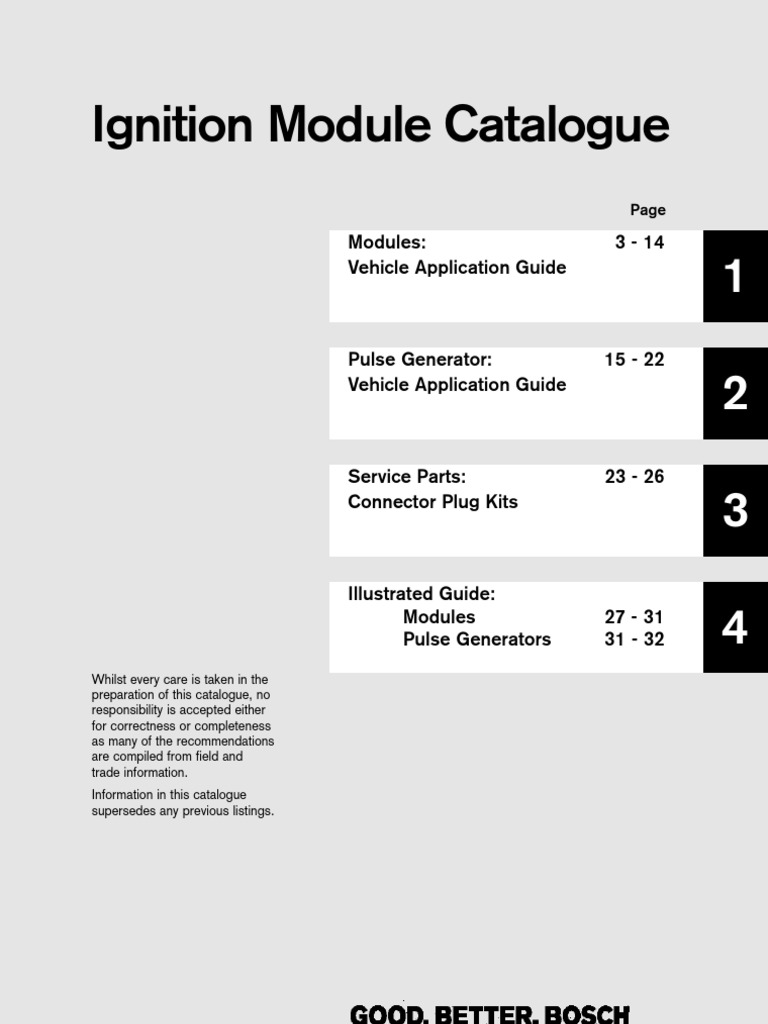 Bosch Ignition Modules | PDF | Car Body Styles | Vehicle Technology