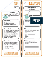 Grammar Practice Reference Card Past Simple Endings PDF