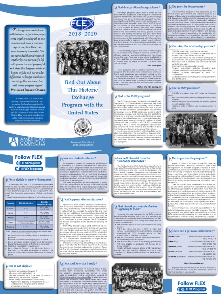 Benefits of the FLEX Youth Exchange Program | PDF | Travel Visa ...