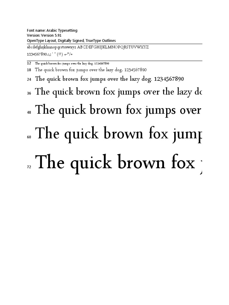 Arabic Typesetting (OpenType) | PDF | Computer File Formats | Encodings