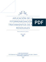 Aplicacion de La Fitorremediacion en Tratamiento de Aguas Residuales.