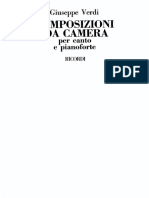 Verdi Composizioni Da Camera Per Canto e Pianoforte PDF