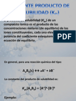 Constante Producto de Solubilidad