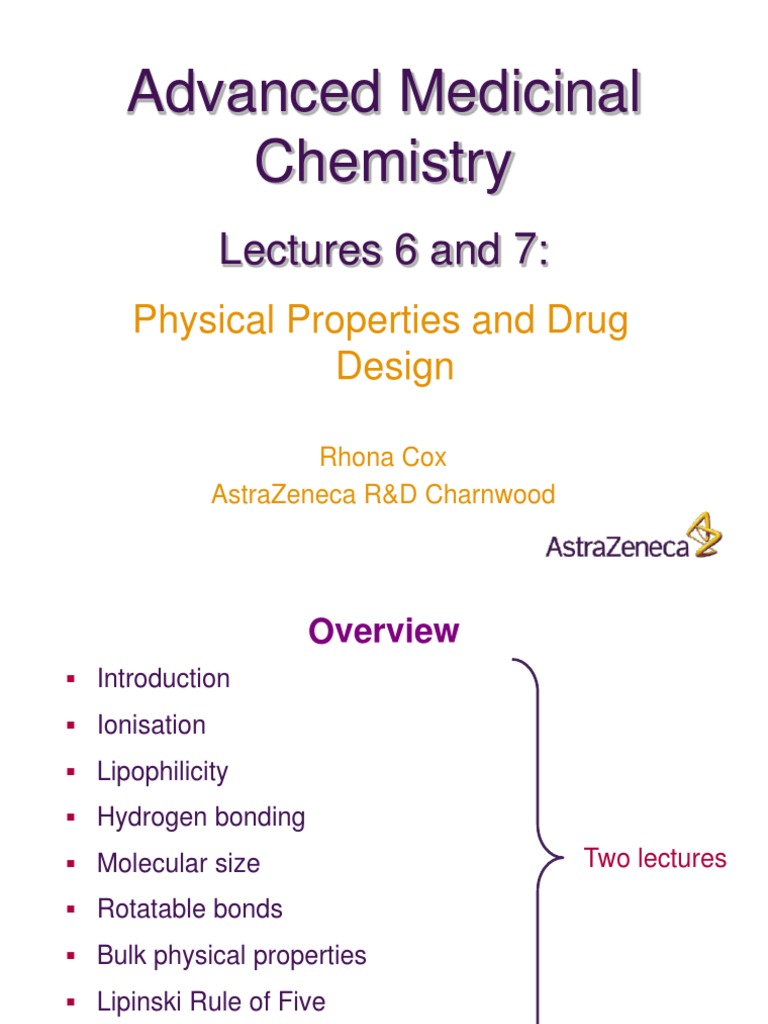 Drug Design: Physical Properties Overview | PDF | Medicinal Chemistry ...