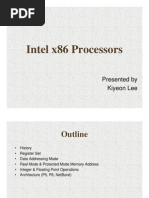 Intel x86 Processors: Presented by Kiyeon Lee