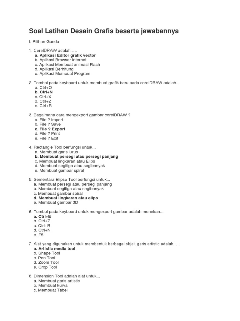 Contoh Soal  Desain  Grafis  Percetakan  Kelas  11  Semester  1  