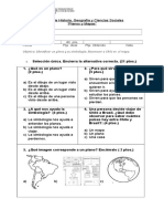 Evaluación Planos y mapas 1° básicos 2017