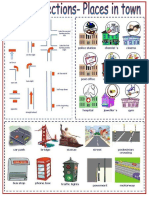 Giving Directions - Places in Town Chart