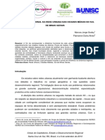 A Dinâmica Funcional Da Rede Urbana Nas Cidades Médias Do Sul de Minas Gerais