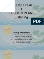 English Year 1 Lesson Plan: Listening