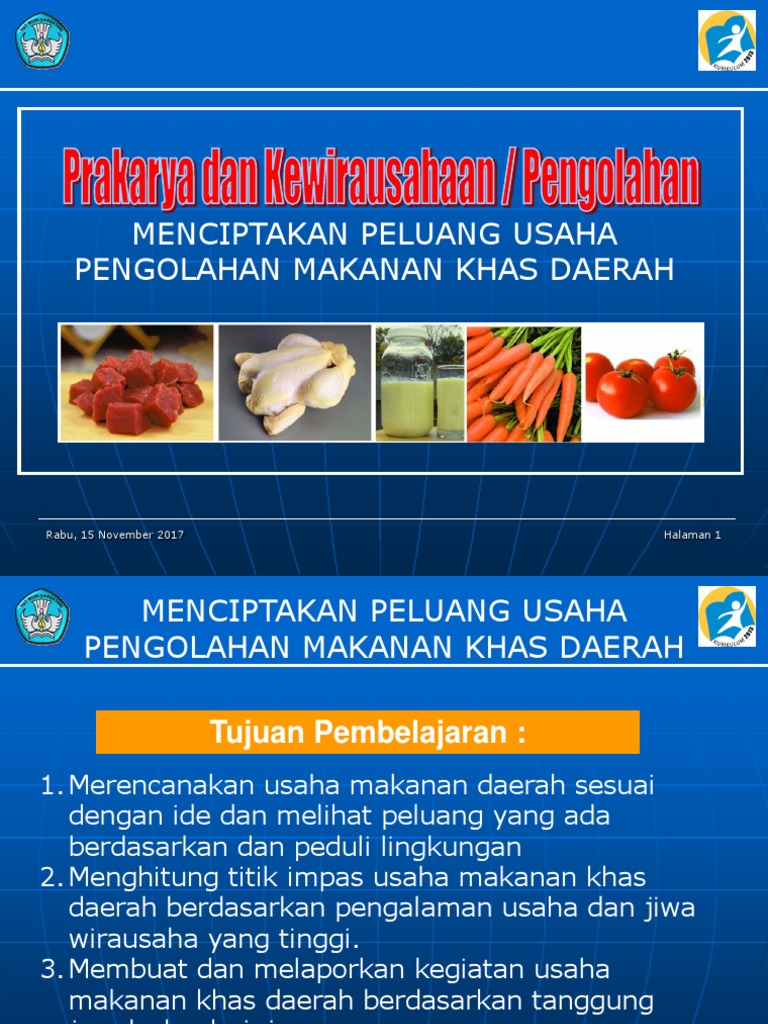 Pengolahan Wirausaha Makanan Daerah Ppt