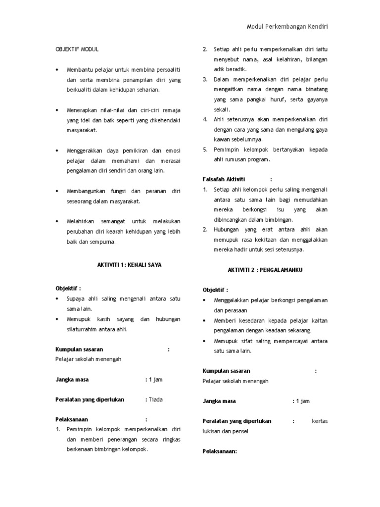 Modul Ice Breaking Pdf