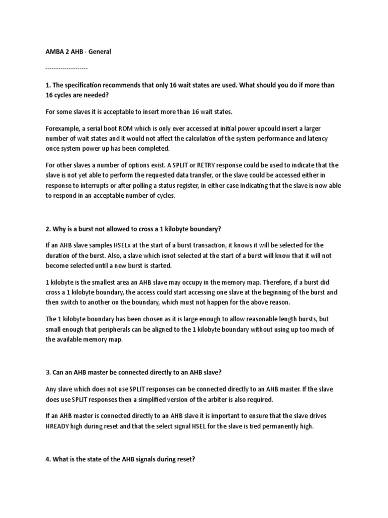 AHB Protocol Overview and Guidelines | PDF | Input/Output | Digital ...
