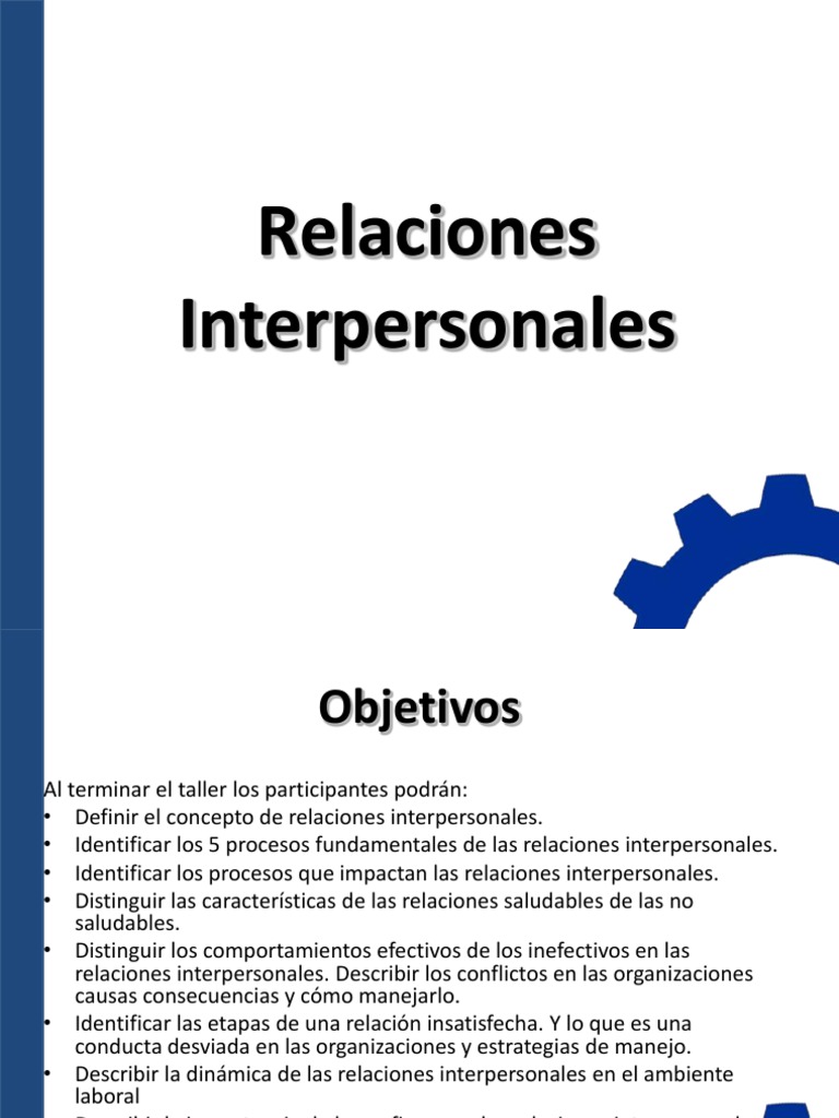 Relaciones Interpersonales | PDF | Percepción | Las emociones