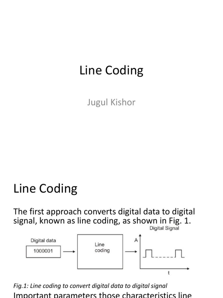 Line Coding | PDF | Computer Data | Encodings