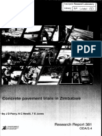 Concrete Pavements Trials in Zimbabwe, J.D. Parry...