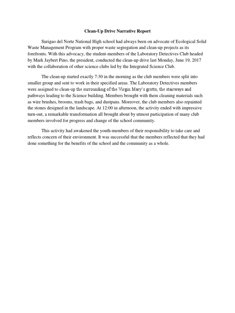 clean-up-drive-narrative-report