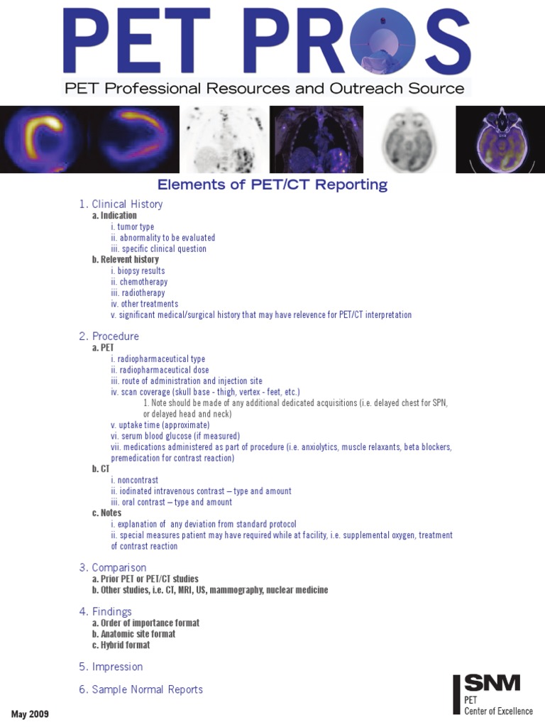 Elements of Pet CT Reporting | PDF | Positron Emission Tomography | Ct Scan