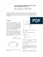 Simple and Accurate Formula For Calculating The Conduction Angle of Single Phase Rectifier