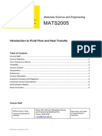 MATS2005: Introduction To Fluid Flow and Heat Transfer