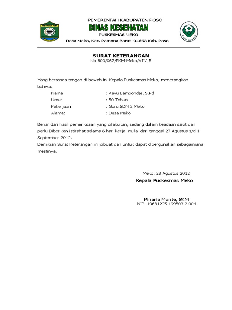 Surat Keterangan Sakitdoc