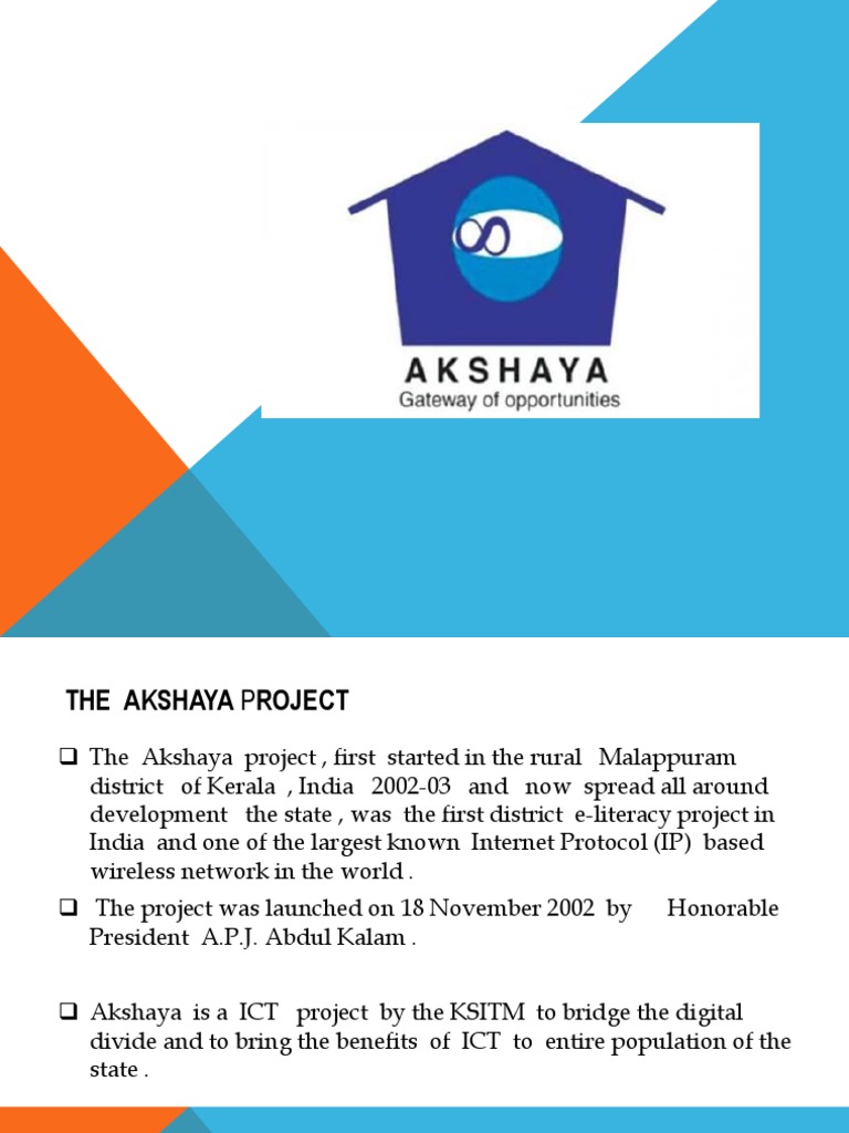 Akshaya Project: Kerala's Digital Revolution | PDF | Computers ...
