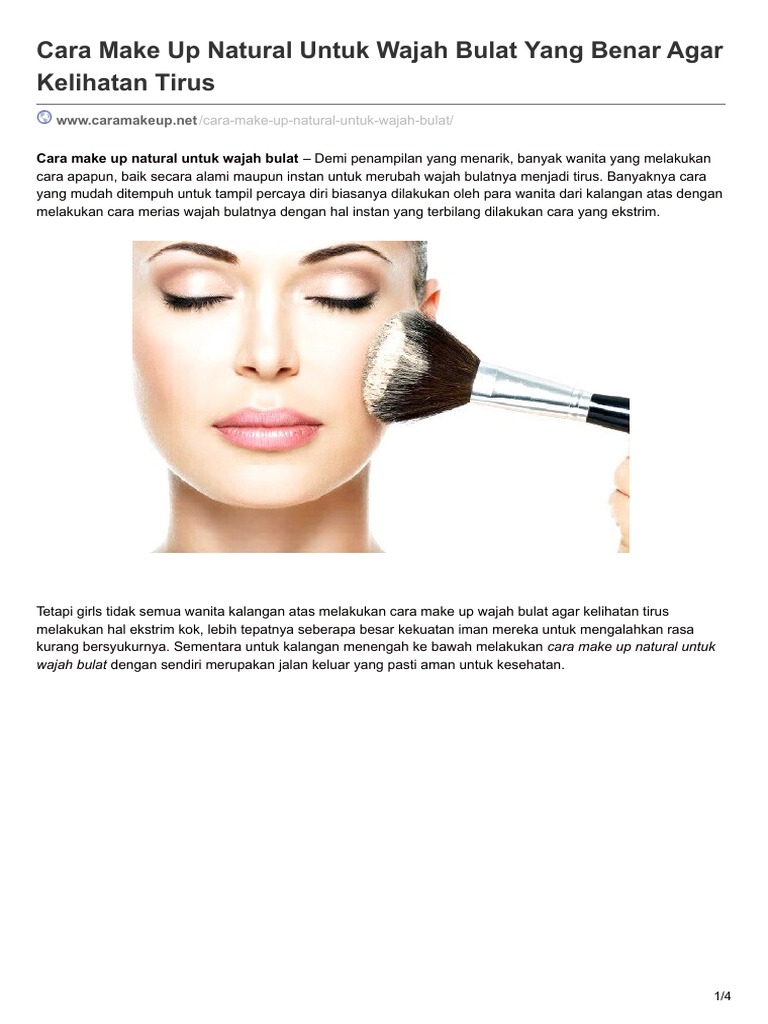 Caramakeupnet Cara Make Up Natural Untuk Wajah Bulat Yang Benar