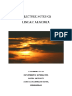Linear Algebra Lecture Notes- Shanmugavelan