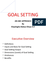 Goal Setting: An Abc Approach by Elayelagha Babaa Oloye A.E