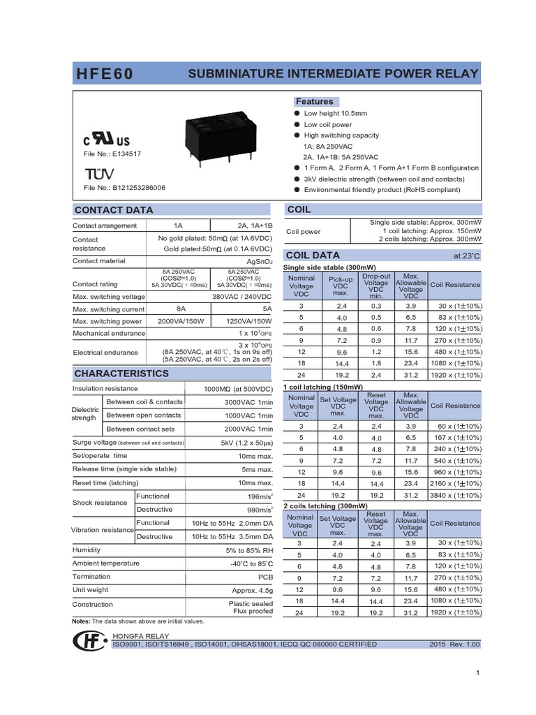 Hf7520 реле datasheet