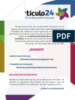 Educación inclusiva grupos defensa derechos