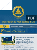 Operaciones Monetarias Banco Central de Nicaragua