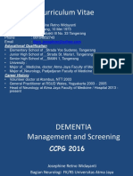 Dr. RR Josephine - Dementia Diagnosis N Screening CCPG 2016