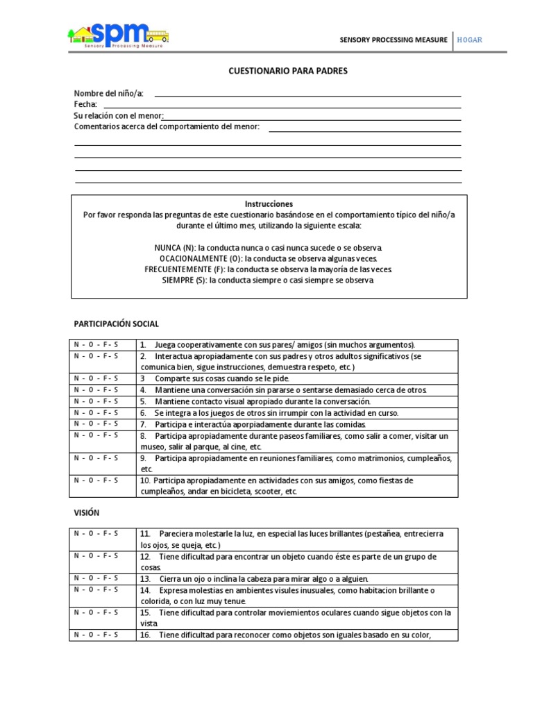 SPM-5-a-12-años-Hogar | Pencil | Behavior