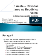 Revoltas Populares Na República Velha