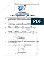 Jee Mains Force and Newton Laws of Motion Ezyexamsolution Paper-01