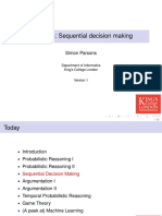 Lecture 4: Sequential Decision Making: Simon Parsons