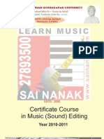 Certificate in Music Editing