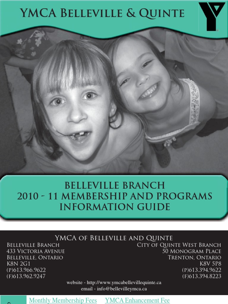 YMCA Belleville & Quinte Belleville Branch 2010 11 Membership and