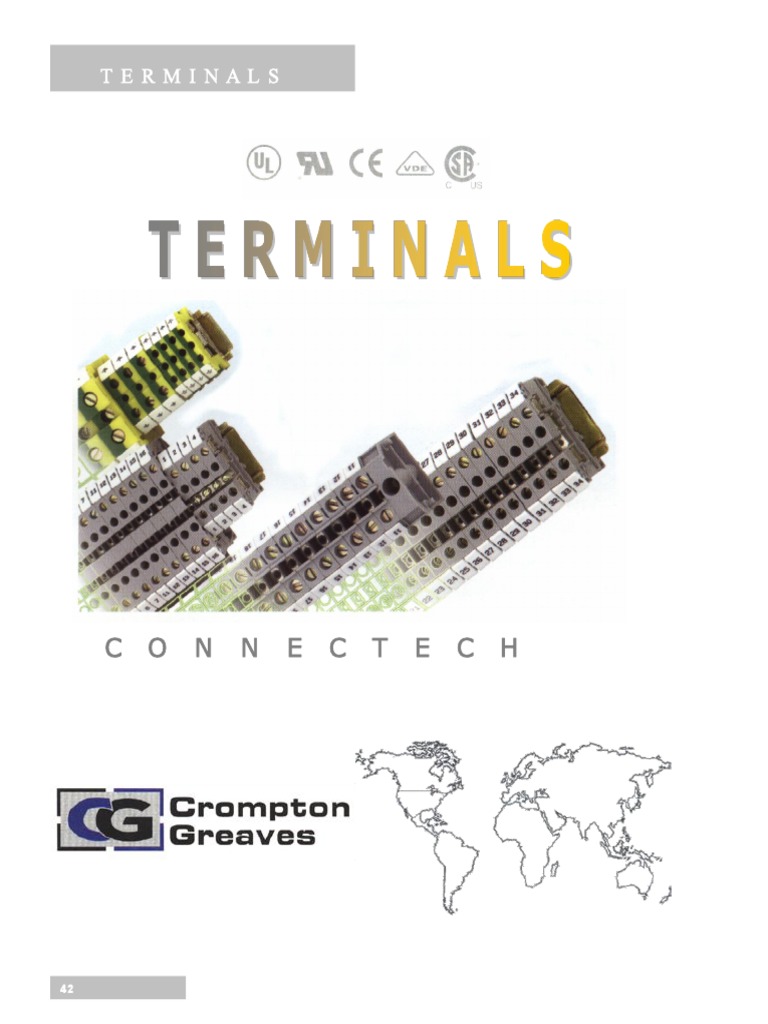 Borneras Estándar SCRW de Crompton | PDF | Equipo | Bienes manufacturados