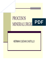 Proceso Mineralurgico Unidad III Molienda Clasificacion