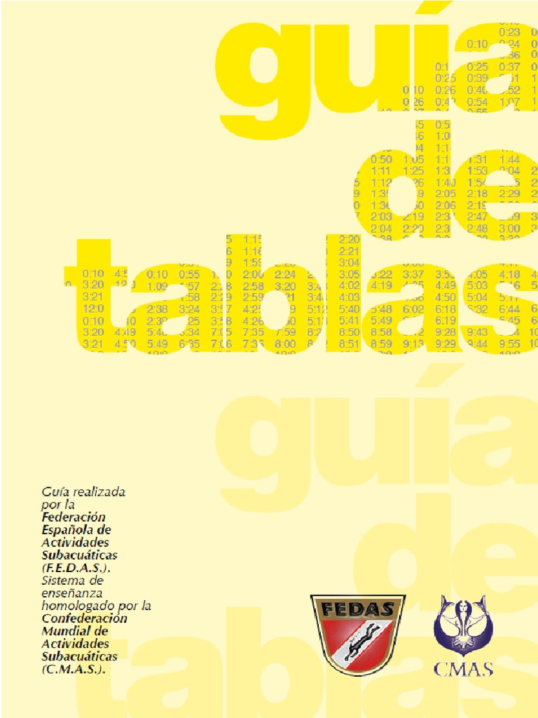 Guía de Tablas FEDAS 2017 | PDF | Buceo bajo el agua | Deportes ...